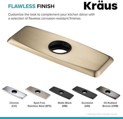 KRAUS Deck Plate for Bathroom Faucet in Chrome, BDP02CH in Saudi Arabia