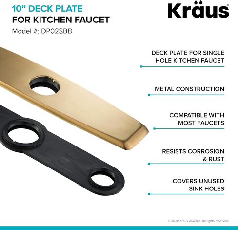 KRAUS Deck Plate for Bathroom Faucet in Chrome, BDP02CH in Saudi Arabia