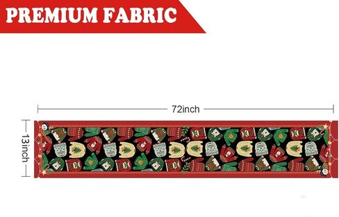 Ugly Sweater Decorations Christmas Table Runner Seasonal Winter Xmas Kitchen Dining Home Decor Christmas Party Supplies 13x72 Inch in Kuwait