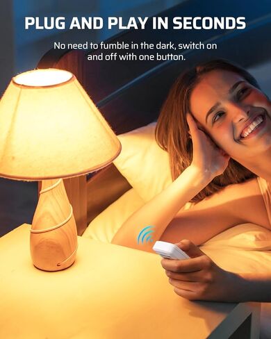 DEWENWILS Indoor Remote Control Outlet, Wireless Remote Light Switch, No Interference Remote Outlet Switch, No Wiring, 15A/1875W, 100ft RF Range, Compact Design, Programmable in Saudi Arabia