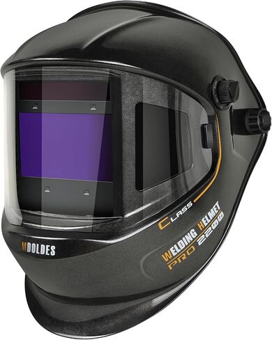 MDOLDES， Large Angle True Color Solar Automatic dimming Welding Helmet, 4 arc sensors with Wide Shading Range of 4/5/9-13, Welding mask Suitable for TIG MIG ARC Welding mas in Saudi Arabia