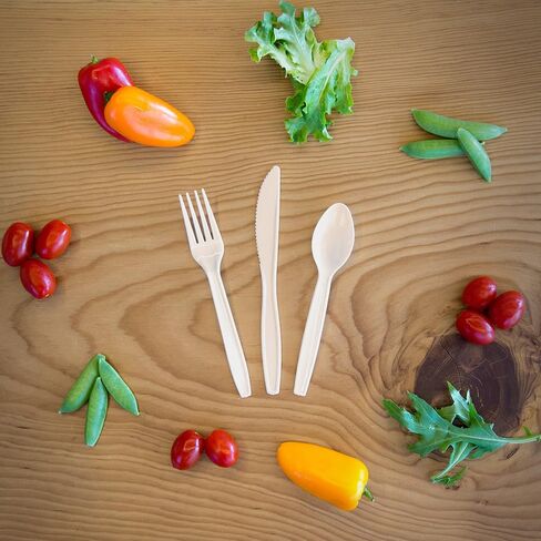 Biodegradable EcoPure Spoon - Box of 500 (6 Inches) - Earth-Friendly, BPA-Free, Heavy Duty, Heat Resistant, Recyclable Utensils in Saudi Arabia