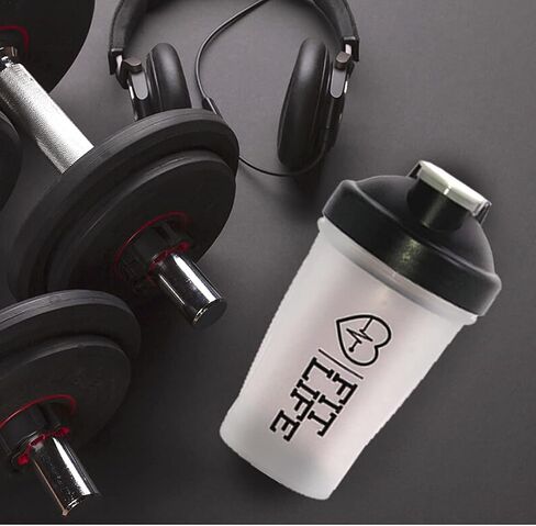Fit Life Shaker Bottle Classic 13.5oz/400ml Shaker Bottle for Protein Mixes, Water Bottle & Pre Workout Bottle Blender Mixer Cup, Dishwasher Safe & Leak Proof (Green) in Saudi Arabia