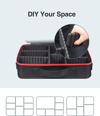 Luxtude Extra Large Battery Holder Case for Dewalt/Milwaukee/Makita/Ryobi 12V/18V/20V Battery & Charger, Tool Bag for DEWALT Holds 20V 2.0/3.0/4.0/5.0/6.0/9.0-Ah Batteries, Adapter,Bag Only in Saudi Arabia
