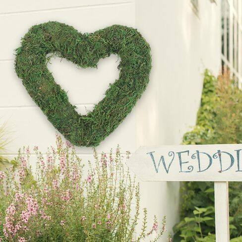 7.86 Inch Moss Wreath Natural Moss Garland for Wall Hanging Decoration Party Decor Wedding and Home Craft Projects Moss Wreath Inches in Saudi Arabia