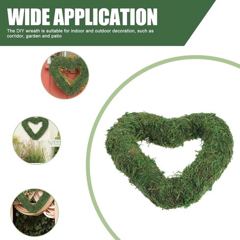 7.86 Inch Moss Wreath Natural Moss Garland for Wall Hanging Decoration Party Decor Wedding and Home Craft Projects Moss Wreath Inches in Saudi Arabia