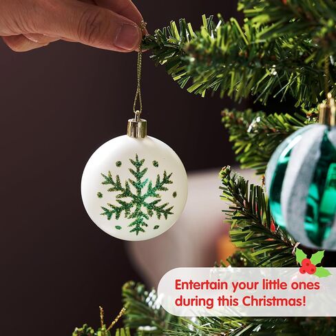 Joiedomi 36 Pcs Red and White Christmas Ball Ornaments Set, 2.36" Shatterproof Christmas Hanging Tree Decoration, Xmas Balls Ornaments for Tree Present Banister Wreath Garland Indoor Party Supplies in Saudi Arabia