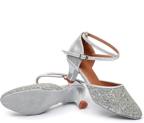 Rosefinch Women's Professional Latin Dance Shoes Satin Salsa Ballroom Wedding Dancing Shoes in Kuwait