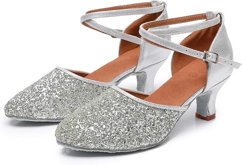 Rosefinch Women's Professional Latin Dance Shoes Satin Salsa Ballroom Wedding Dancing Shoes in Kuwait