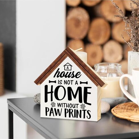 Farmhouse Home Wood Block Sign Home Decor Funny House Shaped Home Wooden Sign Desk Shelf Table Decor in Saudi Arabia