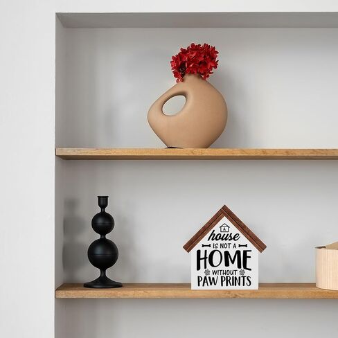 Farmhouse Home Wood Block Sign Home Decor Funny House Shaped Home Wooden Sign Desk Shelf Table Decor in Saudi Arabia