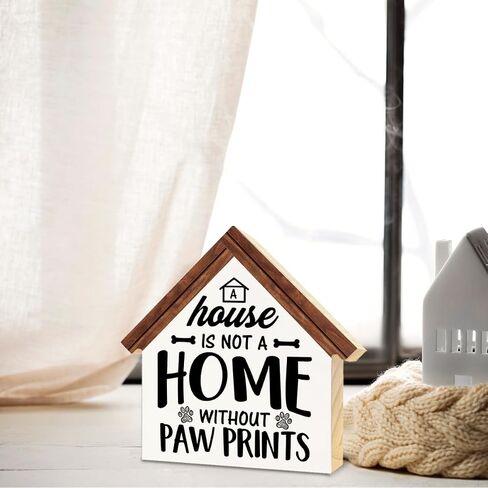 Farmhouse Home Wood Block Sign Home Decor Funny House Shaped Home Wooden Sign Desk Shelf Table Decor in Saudi Arabia