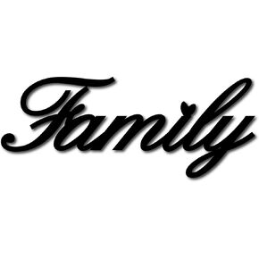 CREATCABIN Wood Family Sign Wall Decor Art Cutout Letter Word Laser Cut Unfinished Decorative Accessories Modern for Living Room Home Door Farmhouse Porch Bedroom Decoration 11.8 x 4.7 Inch,Black