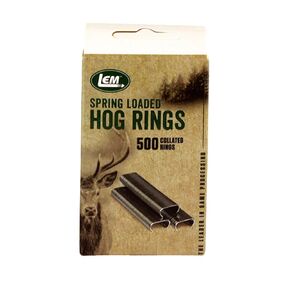 LEM Products Hog Rings for Spring-Loaded Pliers, 500 Galvanized Steel Rings