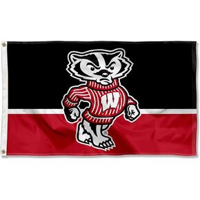 UW Badgers Color Panels Large Outdoor Banner Flag