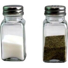 Salt and Pepper Shaker Set (Clear Glass)