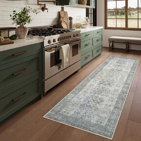 LEEVAN Washable Area Rug 5x7 Rug for Bedroom Grey, Neutral Living Room Area Rug Non Slip, Modern Kitchen Table Rug Soft Nursery Rug