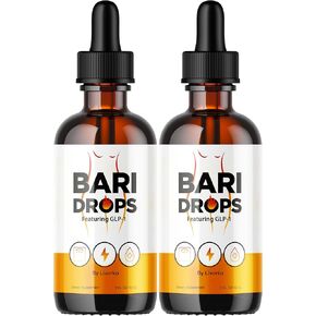 (2 Pack) Bari Drops - GLP-1 Supplement Drops, Bari Drops Premium Formula, Bari Drops Liquid, Bari Drops Extract, BariDrops Premium Formula, Bari Drops Review, BariDrops Premium, 2 Bottles for 60 Days
