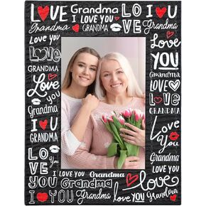 FLYAB Christmas Grandma Picture Frame - Grandma I Love You Picture Frame - Christmas Gifts for Grandma Birthday and Mother's Day Gifts for Grandma