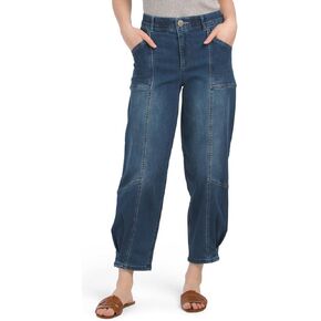 Democracy Ab Solution Skyrise Barrel Leg Pants, Pleat Blue, 12