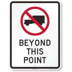 SmartSign "No Trucks Beyond This Point" Sign | 18" x 24" 3M High Intensity Grade Reflective Aluminum