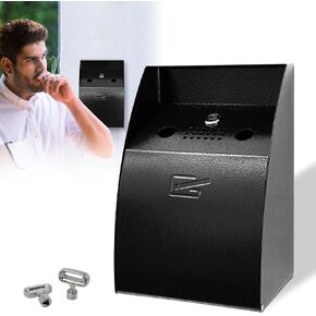 Wall Mounted Cigarette Bin,Cigarette Butt Container.Ashtray,Outdoor Commercial Smoking Receptacles,Cigarette Butt Can.Cigarette Butt Receptacle,for Garden, Office, Coffee Shop, Smoking Area, Black