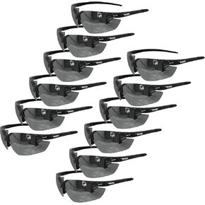 JORESTECH Safety Eyewear, ANSI Z87+ Impact Resistant Polycarbonated Eye Protection Safety Glasses, pack of 12