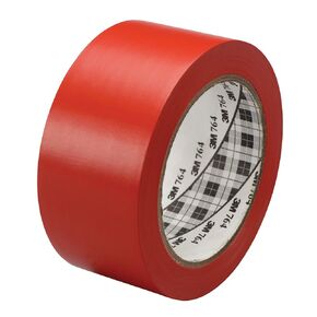 3M Vinyl Tape 764, General Purpose, 1 in x 36 yd, Red, 1 Roll, Light Traffic Floor Marking Tape, Social Distancing, Color Coding, Safety, Bundling