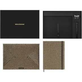 Moleskine Limited Edition Holiday Shine Notebook with Gift Box, Hard Cover, XS (2.5" x 4.25"), Plain, Metallic Red, 176 pages