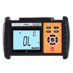 LB620C Digital DC Low Resistance Meter Equipotential Test Micro Ohmmeter Connectors/Motor Resistance Tester
