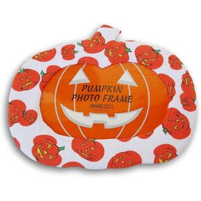 Show-Offs Halloween Pumpkin Shaped Picture Frame for 5 x 7 Photos (Jack o'Lanterns on Black)