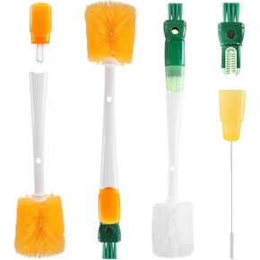 2 Pack 5-in-1 Detachable Water Bottle Brush, Long Handle Bottle Cleaner Brush with Straw Brush, Cup Lid Cleaning Brush, Cup Brush Set, Bottle Cleaning Brush for Stanley Cups, Kettle, Mug, Juicer