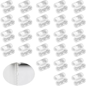 TIESOME 30 Pcs Plastic Beaded Chain Connector, Roller Shade Beaded Chain Connector Ball Chain Connector for Repair Roller Blind Replacement Parts for Roller Blind Replacement Parts Repair Fittings