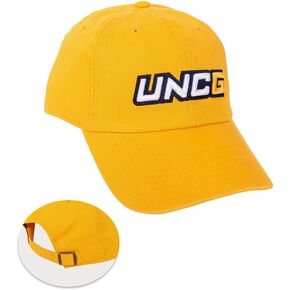 Desert Cactus University of North Carolina Greensboro Baseball Hat UNCG Spartans Brimmed Embroirderd Cap Adjustable Cloth Strap Adult (Style B) Yellow
