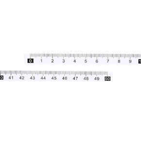 PATIKIL Adhesive Ruler, 5 Pack 50cm Backed Tape Measure Tape Sticker Tape Waterproof for Workbench Sewing Saw Drafting Table,White Background Black Text