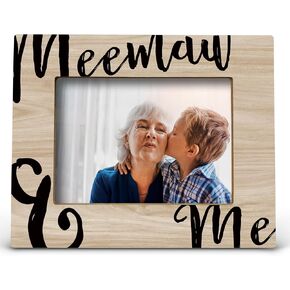FONDCANYON Meemaw and Me Picture Frames,Grandma Gifts Wood Photo Frame, Meemaw Gifts for Mother’s Day, Grandma Meemaw Gifts from Grandkids Grandchildren (5x7 Inch Photo)