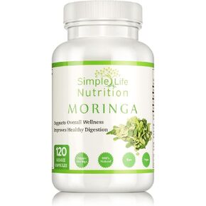 Organic Moringa Powder Capsules - Vegan Non GMO Oleifera Leaf Extract