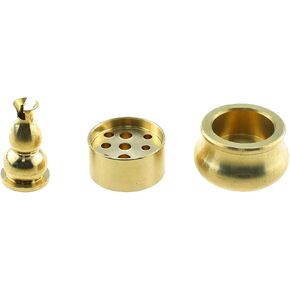 RLECS 3PCS Incense Sticks Incense Burner Brass Incense Burner Holder 3 Styles Incense Burner Crafts for Yoga Room Reading Room Teahouse Office