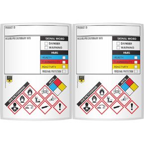 2 Pack of Safety Data Sheet Stickers/MSDS Stickers, 3" x 4", 500 Stickers, Tough Tear-Proof, Right to Know- Chemical Identifying and Marking Sticker Decals, Highly Visible