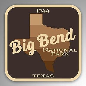 2-Pack Big Bend National Park Decal Sticker | 4-Inches by 4-Inches | Premium Quality Vinyl Sticker | UV Protective Laminate | PD974L8