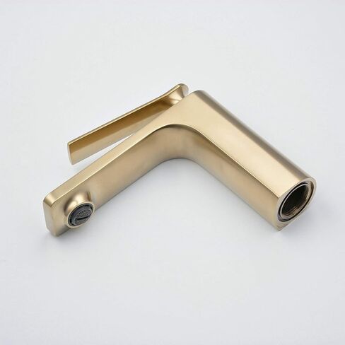 Modern Single Handle Bathroom Basin Faucet Laundry Vanity Sink Faucet Brushed Nickel Gold Finish Lavatory Faucet in Saudi Arabia