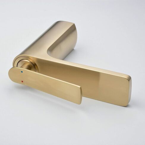 Modern Single Handle Bathroom Basin Faucet Laundry Vanity Sink Faucet Brushed Nickel Gold Finish Lavatory Faucet in Saudi Arabia
