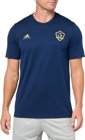 adidas Men's Los Angeles Galaxy Local Stoic Short Sleeve Pre-Game T-Shirt in Saudi Arabia
