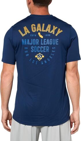 adidas Men's Los Angeles Galaxy Local Stoic Short Sleeve Pre-Game T-Shirt in Saudi Arabia