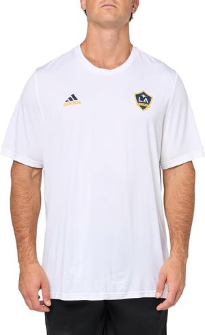 adidas Men's Los Angeles Galaxy Local Stoic Short Sleeve Pre-Game T-Shirt in Saudi Arabia
