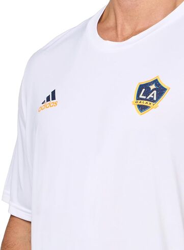 adidas Men's Los Angeles Galaxy Local Stoic Short Sleeve Pre-Game T-Shirt in Saudi Arabia