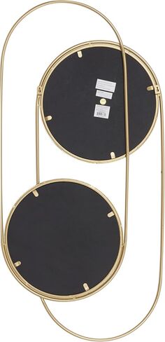 Deco 79 Metal Geometric Room Wall Mirror Layered Oval Entryway Mirror, Wall Mounted Mirror 20" x 1" x 43", Gold in Saudi Arabia
