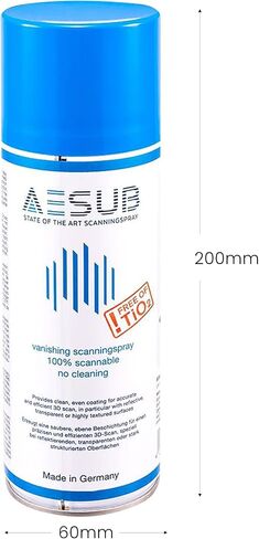 Revopoint 3D Scanning Spray for 3D Scanners, for Reflective, Transparent, Black or Highly Textured Surfaces, No Cleaning Needed, Sublimation, 500ml, AB-6 in Saudi Arabia