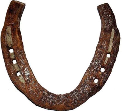 Used Iron Horseshoe Wall Decor, Medium Horseshoe Durable Cast Iron Good Luck Charm Rustic Auspicious Lucky Gift Cast Iron Real Horseshoe Prosperity and Fortune (1 Pack) in Saudi Arabia