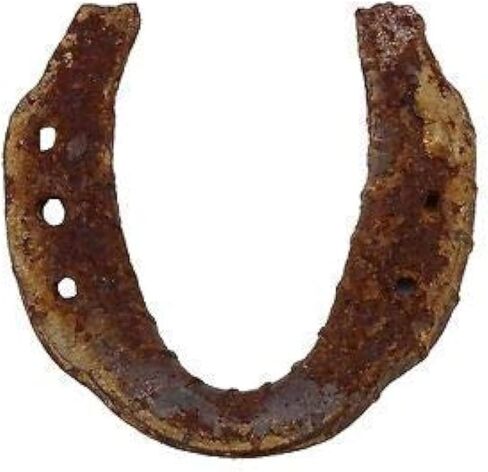 Used Iron Horseshoe Wall Decor, Medium Horseshoe Durable Cast Iron Good Luck Charm Rustic Auspicious Lucky Gift Cast Iron Real Horseshoe Prosperity and Fortune (1 Pack) in Saudi Arabia